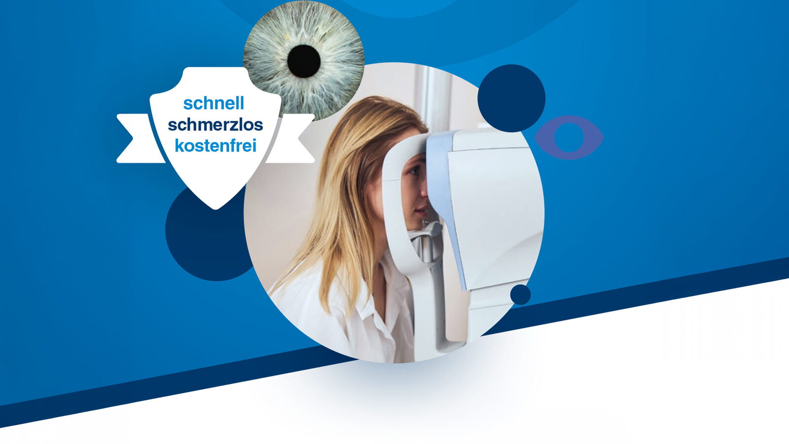Frau schaut in medizinisches Gerät